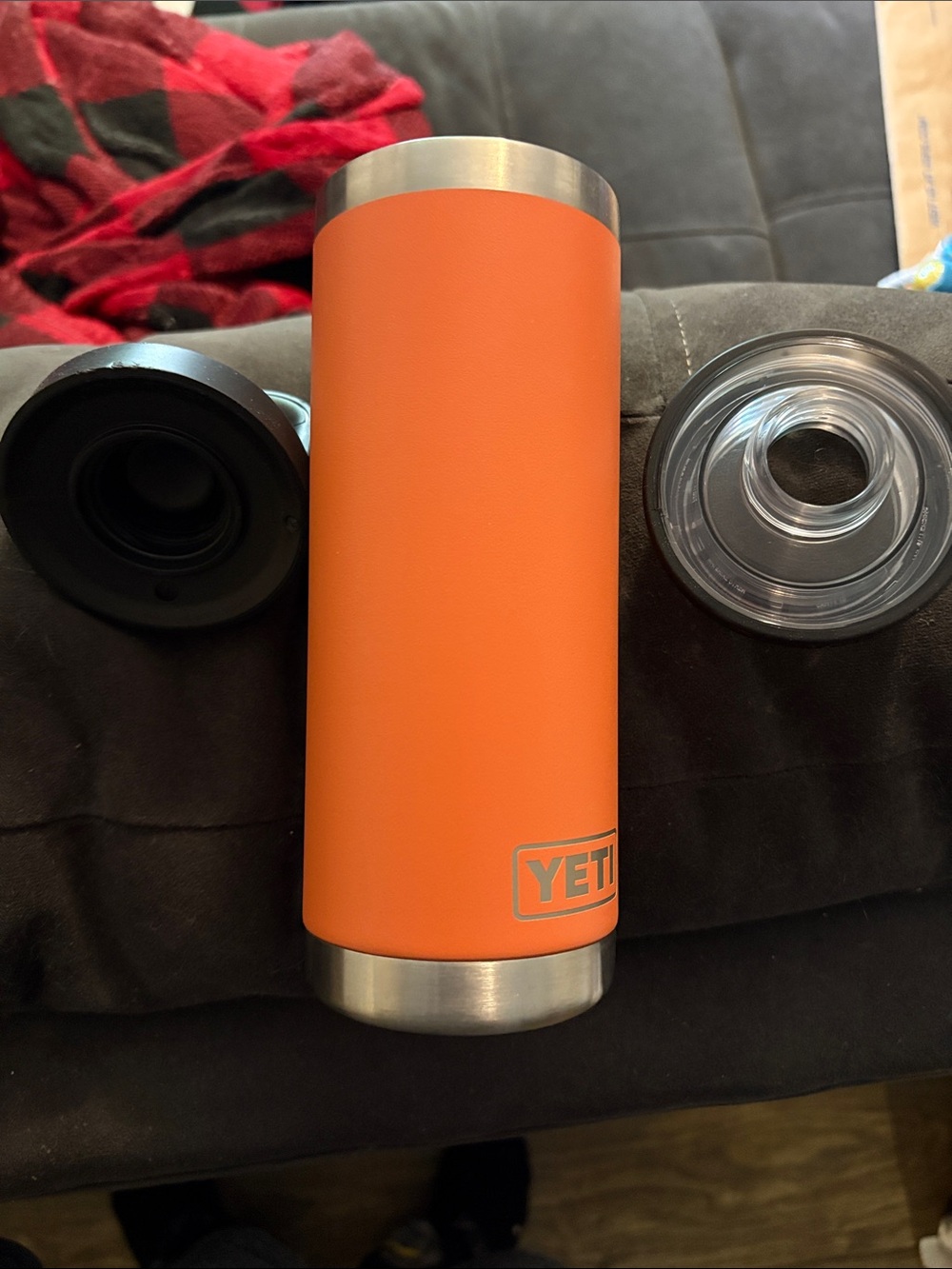 YETI Rambler 18oz Bottle Orange with Black Lid
